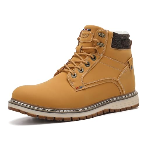 ANALEAF Herren Winterschuhe Warm Winterstiefel Draussen Winterboots Gefüttert Schneestiefel Rutschfest Wanderstiefel 41-46 EU von ANALEAF