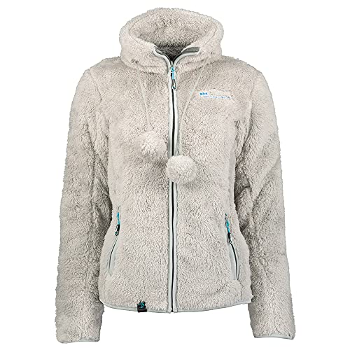 Anapurna Uniquana Lady - Fleece Fine Frauen Warm Fermetur Zip - Jacke Herbst Winter Frühling Warm Frauen - Long Sleeve Pullover Pelz Weich Komfort Outdoor (Hellgrau L-Größe 3) von ANAPURNA EQUIPMENT