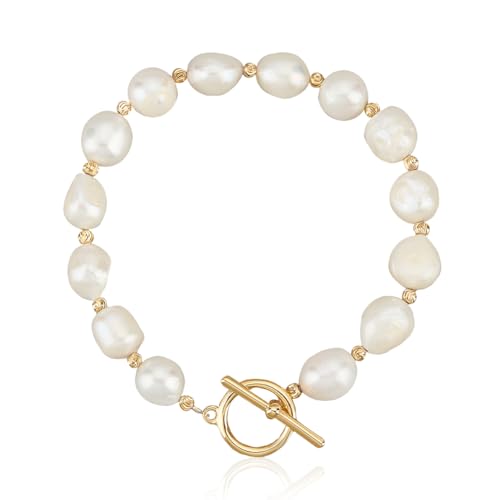 ANATTASOUL Perlenarmband Natürlich Perlenarmbänder Für Frauen Jahrgang Stilvoll Handverlesen Perlenstrang-Armband Für Frauen Geburtstag Valentinstag Schmuckgeschenk von ANATTASOUL