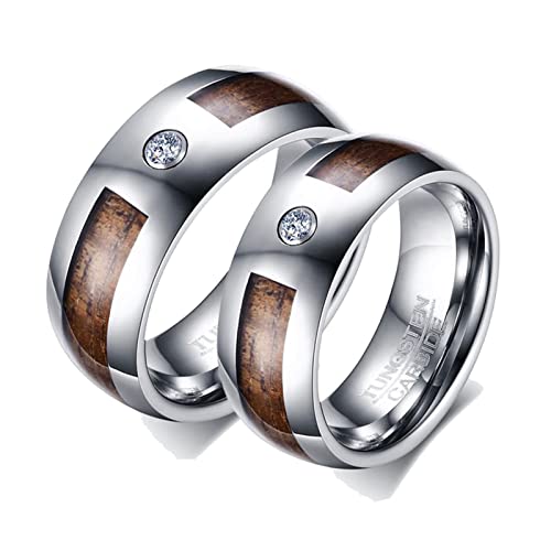 ANAZOZ 2 Stück Eheringe Paarpreis Wolfram Holz Form Ringe Partnerringe Bandringe Herren Ring Breit Silber Braun Eheringe Silber Basteln ANAZOZ 2 Stück Eheringe Paarpreis Wolfram Holz Form Ringe Partnerringe Bandringe Herren Ring Breit Silber Braun Eheringe Silber Basteln von ANAZOZ