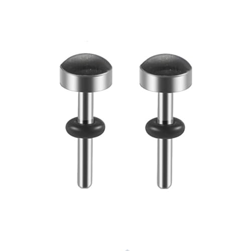 ANAZOZ 2.5mm Tunnel, Edelstahl Ohr Flesh Plug 2er Set Piercing-Schmuck Herren, Ohr Expander Ohrringe Schwarz von ANAZOZ