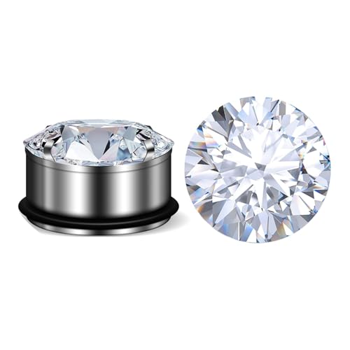 ANAZOZ 20mm Tunnel, Ohr Flesh Plug Edelstahl 2 Stück Piercing-Schmuck Herren, Ohr-Stretching Ohrringe Silber von ANAZOZ