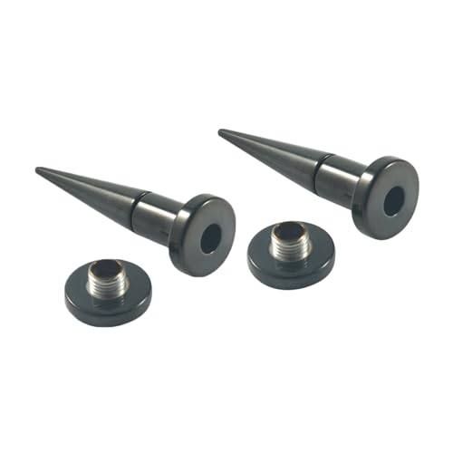 ANAZOZ 2mm Tunnel, Flesh Plug Edelstahl 2 Stück Dehnstäbe Tunnel Damen, Ohr Expander Ohrringe Schwarz von ANAZOZ