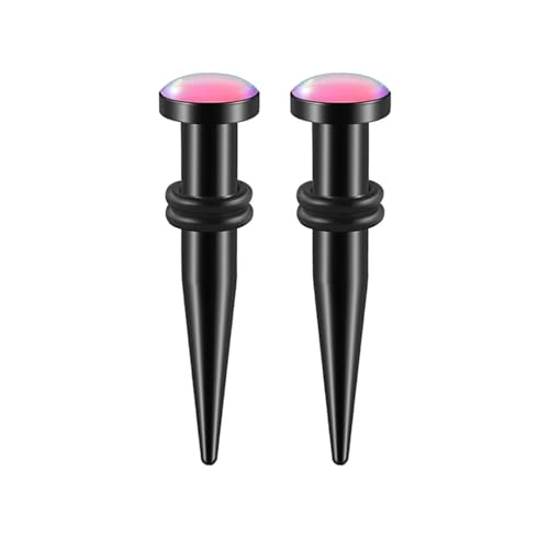 ANAZOZ 5mm Tunnel, Ohr Flesh Plug Edelstahl 2 Stück Ohr Dehnstäbe Herren, Ohr Expander Ohrringe Rosa von ANAZOZ