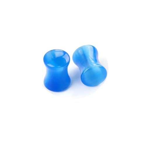 ANAZOZ 8mm Tunnel, Acryl Ohr Expander Plug 2er Set Ohr Piercing Damen, Ohr-Stretching Ohrringe Blau von ANAZOZ