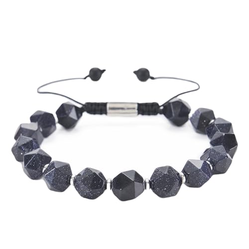 ANAZOZ Armband Naturstein Herren Elastisch, Armbänder Herren Perlen Armband 17cm bis 30cm Länge 10 mm Sandstein von ANAZOZ