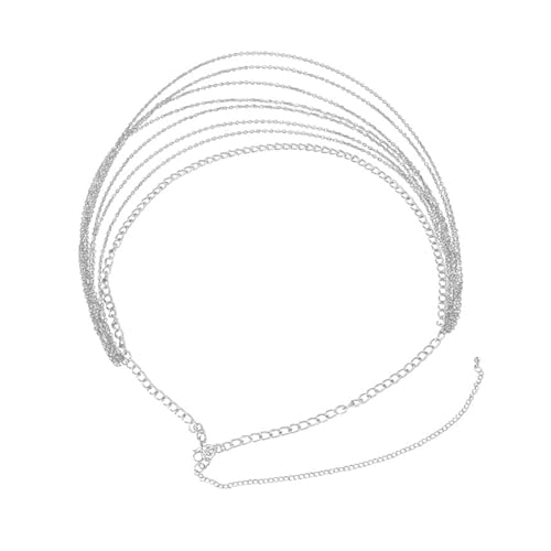 ANAZOZ Bauch Kette Damen, Taille Kette Damen Silber Körperschmuck Damen Boho Mehrschichtige Quaste von ANAZOZ