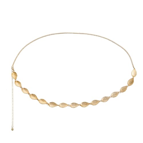 ANAZOZ Bauch Kette Damen, Taillenkette Gothic Gold Körperketten für Frauen Sexy Blätter von ANAZOZ