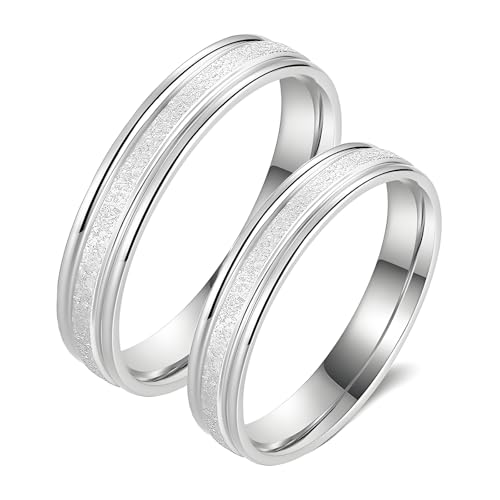 ANAZOZ Eheringe 950 Platin Paarpreis, Ringe Paar Set für Sie und Ihn Echtschmuck Hochzeitringe Damen 57 und Herren 54 von ANAZOZ