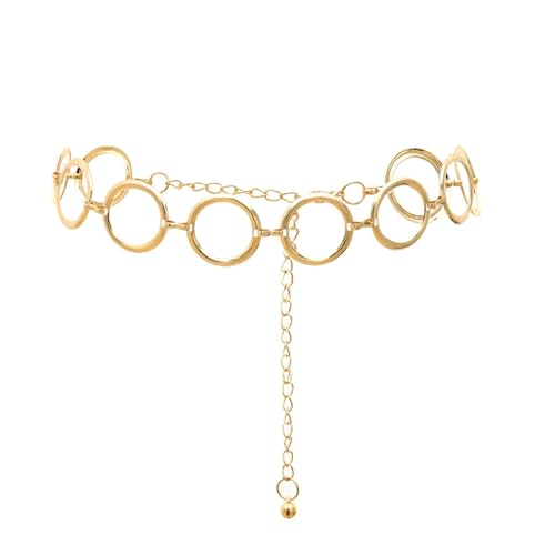 ANAZOZ Kettengürtel Damen, Taillengürtel Damen Gold Körperschmuck Sexy Frauen Große Kreise von ANAZOZ