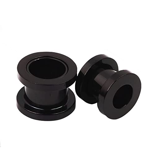 ANAZOZ Ohr Plug 1.6mm, Flesh Tunnel Edelstahl 2 Stück Piercing-Schmuck Damen, Ohr-Stretching Ohrringe Schwarz von ANAZOZ