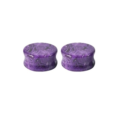 ANAZOZ Ohr Plug 16mm, Ohr Flesh Tunnel Stein 2 Stück Ohrstecker Piercing Damen, Ohr-Stretching Ohrringe Lila von ANAZOZ