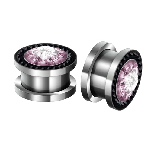 ANAZOZ Ohr Plug 5mm, Ohr Flesh Tunnel Edelstahl 2er Set Ohr Piercing Damen, Ohr Expander Ohrringe Silber ANAZOZ Ohr Plug 5mm, Ohr Flesh Tunnel Edelstahl 2er Set Ohr Piercing Damen, Ohr Expander Ohrringe Silber von ANAZOZ