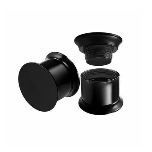 ANAZOZ Ohr Plug 6mm, Acryl Ohr Flesh Tunnel 2er Set Ohr Piercing Herren, Ohr-Stretching Ohrringe Schwarz von ANAZOZ