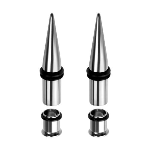 ANAZOZ Ohr Plug 9mm, Ohr Expander Tunnel Edelstahl 4er Set Dehnstäbe Tunnel Damen, Ohr-Stretching Ohrringe Silber ANAZOZ Ohr Plug 9mm, Ohr Expander Tunnel Edelstahl 4er Set Dehnstäbe Tunnel Damen, Ohr-Stretching Ohrringe Silber von ANAZOZ