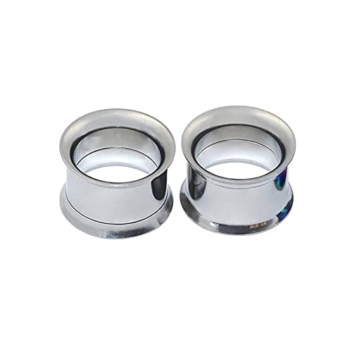 ANAZOZ Ohr Tunnel 3mm, Ohr Plug Damen Edelstahl 2 Stücke Ear Tunnel Expander Ohrpiercing Double Flared Ohr Tunnel Silber von ANAZOZ
