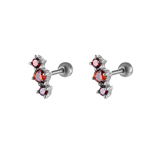 ANAZOZ Ohrstecker Edelstahl Damen, Ohrringe Damen Modeschmuck Ohr Piercings mit 3 Runden Zirkonia von ANAZOZ