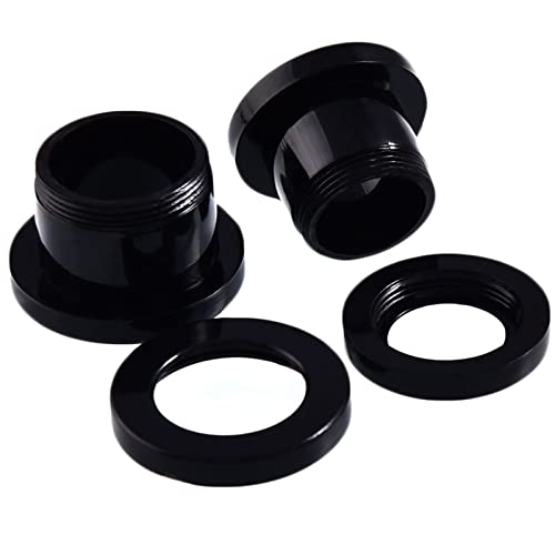 ANAZOZ Plugs Schraubverschluss 12mm, Ohr Plug Acryl Damen 2 stück Tunnel Piercing Set Schwarze Reifenform von ANAZOZ