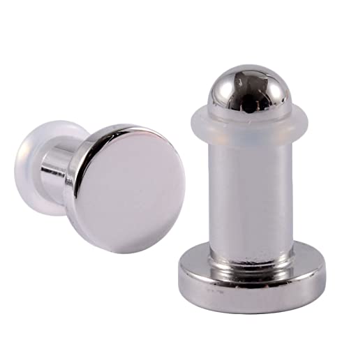 ANAZOZ Plugs Schraubverschluss 4.5mm, Tunnel Chirurgenstahl Mann 2 stück Ohrringe Piercing Schmuck Solider Zylinder von ANAZOZ