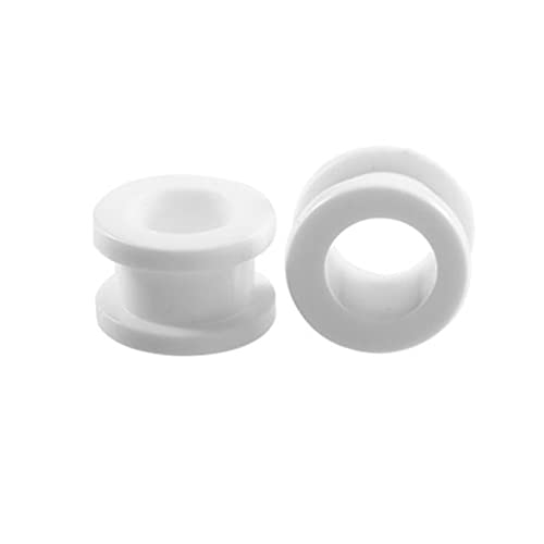 ANAZOZ Plugs Schraubverschluss 8mm, Ear Plug Acryl Mann 2 stück Tunnel Piercing Ohrringe Weiße Reifenform von ANAZOZ