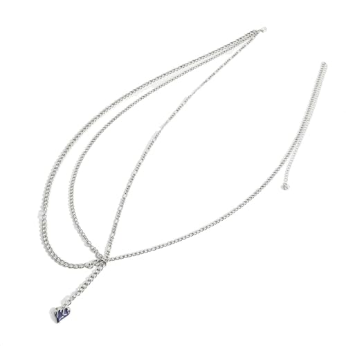 ANAZOZ Taille Kette Damen, Bauchkette Damen Silber Körperschmuck Damen Sexy Mehrschichtig 3-reihig mit Anhänger Herz von ANAZOZ