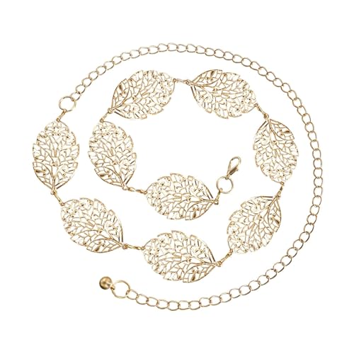 ANAZOZ Taillenkette Damen, Bauchkette Damen Gold Körperkette Sexy Schmuck Blätter von ANAZOZ