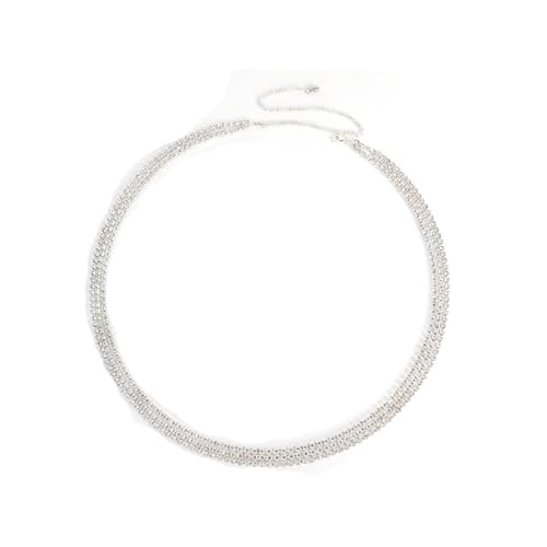 ANAZOZ Taillenkette Gürtel, Kettengürtel Damen Silber Körperketten für Frauen Boho Sexy Mehrschichtige Zirkonia Quaste von ANAZOZ