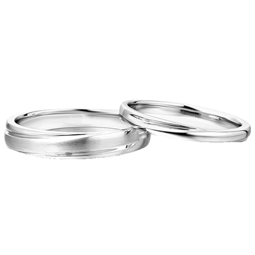 ANAZOZ Trauringe Paar Platin 950, Verlobungsringe Paarpreis für Sie und Ihn Echtschmuck Hochzeitringe Größe 49 und 70 von ANAZOZ