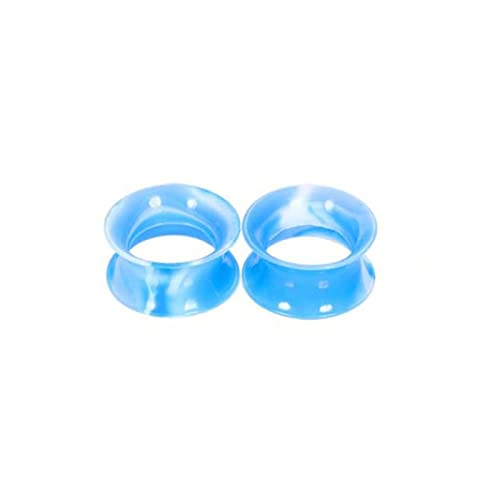 ANAZOZ Tunnel 12mm, Silikon Ohr Expander Plug 2er Set Ohr Piercing Herren, Ohr-Stretching Ohrringe Blau von ANAZOZ
