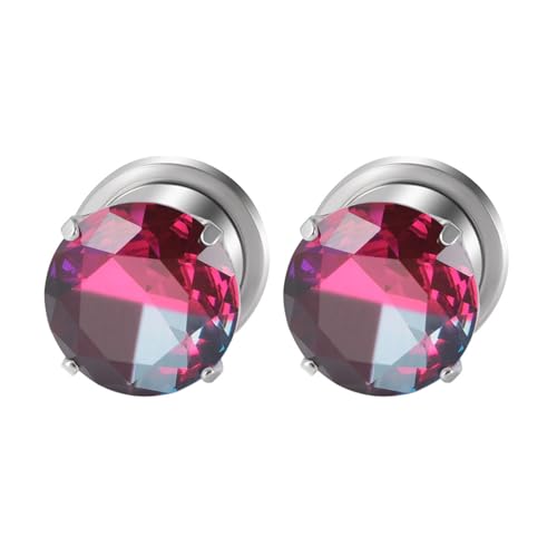 ANAZOZ Tunnel 14mm, Edelstahl Ohr Expander Plug 2er Set Ohr Piercing Damen, Ohr-Stretching Ohrringe Silber von ANAZOZ