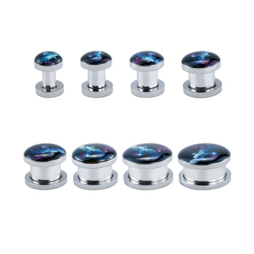 ANAZOZ Tunnel 4mm-,16mm, Ohr Flesh Plug Edelstahl 16 Stück Piercing Ohrstecker Herren, Ohr Expander Ohrringe Bunt von ANAZOZ