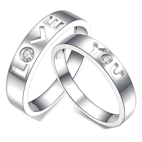 ANAZOZ Verlobungsringe Platin 950, Trauringe Paarpreis für Sie und Ihn mit Diamant Hochzeitringe Gr. 54 und 62 von ANAZOZ