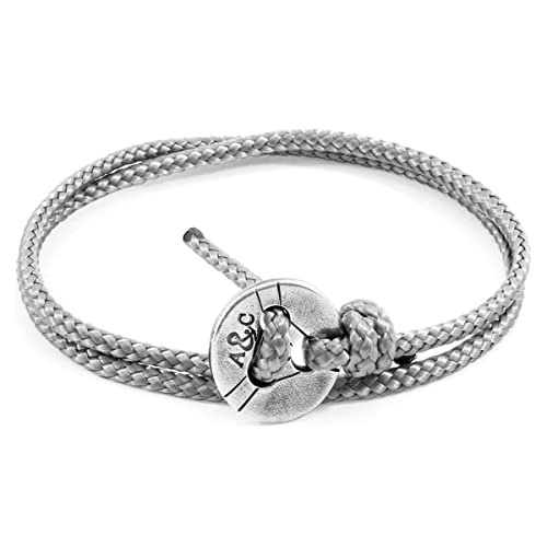 ANCHOR & CREW Klassisches Graue Lerwick Silber Und Seil Armband - Mann - Einheitsgröße von ANCHOR & CREW