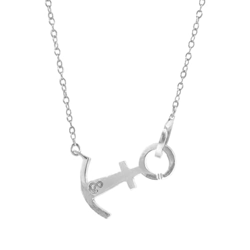 ANCHOR & CREW Paradies Touristen Ankern Link-Silberhalskette Anhänger - Frau - 45cm von ANCHOR & CREW
