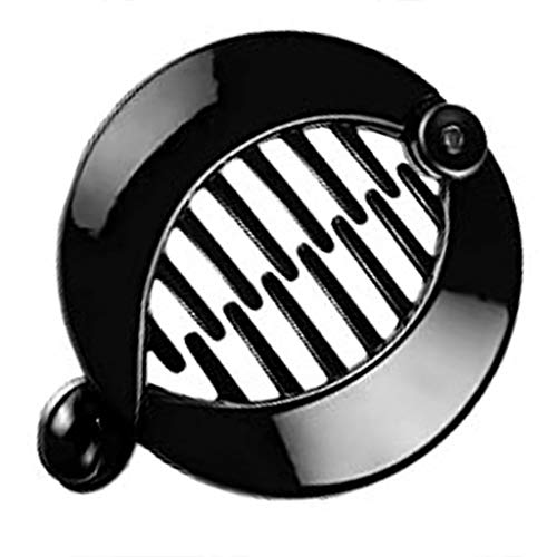 ANCLLO 2Pcs Banana Clip Haarkamm Runde Mädchen Pferdeschwanz Halter Ineinandergreifende Bananenkämme für Volumen Dickes Haar (Schwarz) von ANCLLO