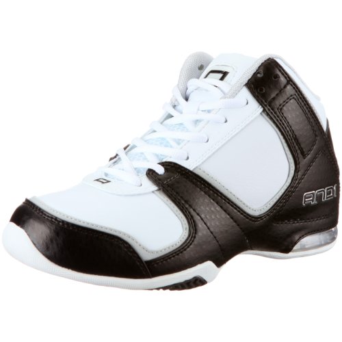 AND1 1001003007 Advance MID , Unisex - Erwachsene Sportschuhe - Basketball, Weiss (white/ black/ silver WBS), EU 44.5, (US 10.5) von AND1