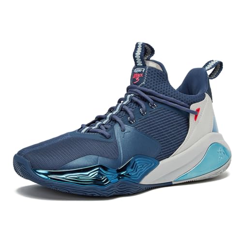 AND1 Attack 3.0 Herren Basketballschuhe Sneakers Indoor Outdoor Street Court Größe 7 bis 15, Marineblau/Dunkelgrau/Mittelblau, 12.5 Women/11 Men von AND1