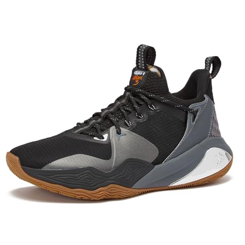 AND1 Attack 3.0 Herren-Basketballschuhe für Herren oder Damen, Größen 40 bis 44 – Schwarz, Blau, Rot, Silber oder Grün, schwarz / dunkelgrau, 11.5 Women/10 Men von AND1