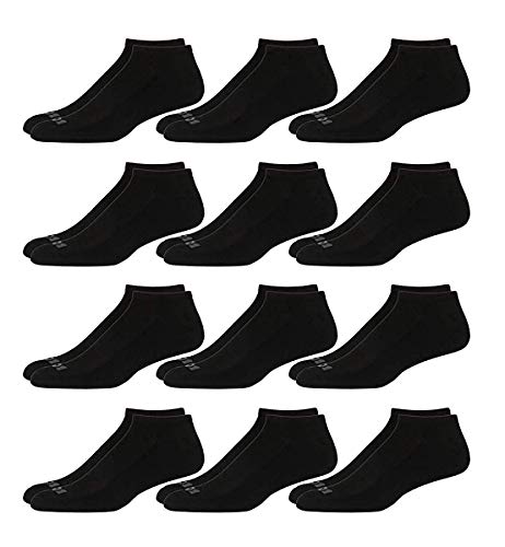 AND1 Herren Socken - Athletic Cushion Low Cut Socken (12er Pack), Einfarbig Schwarz, 37.5-46.5 EU von AND1