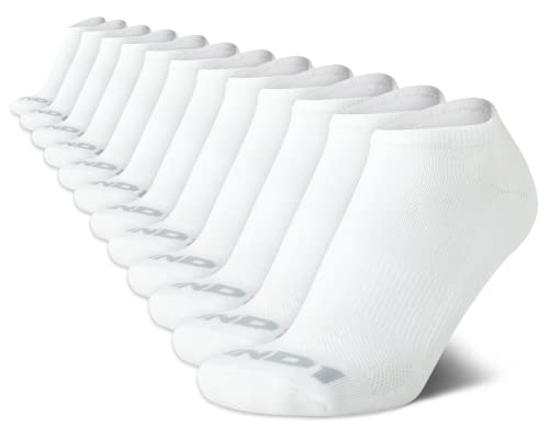 AND1 Men's Athletic Arch Compression Cushion Comfort Low Cut Socks (12 Pack) (Solid White, Shoe Size: 6-12.5) von AND1