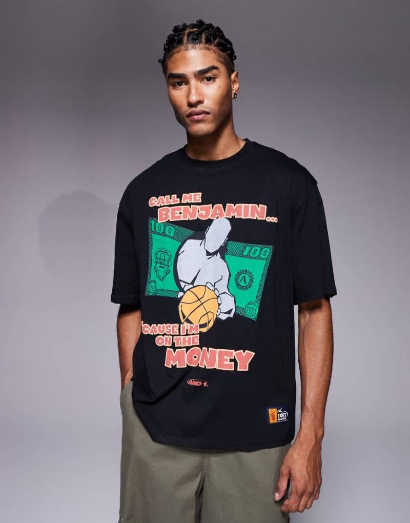 And1 - T-Shirt in Schwarz mit Grafik von AND1