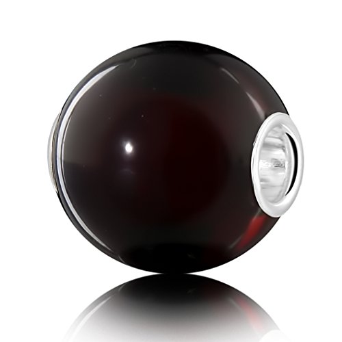 ANDANTE - Premium Collection - Echter OSTSEE Bernstein Bead Charm Kettenanhänger in 925 Sterling Silber - BIG - zertifiziert - GOLD DES MEERES - Farbe KIRSCHE - 16 mm x 16 mm von ANDANTE
