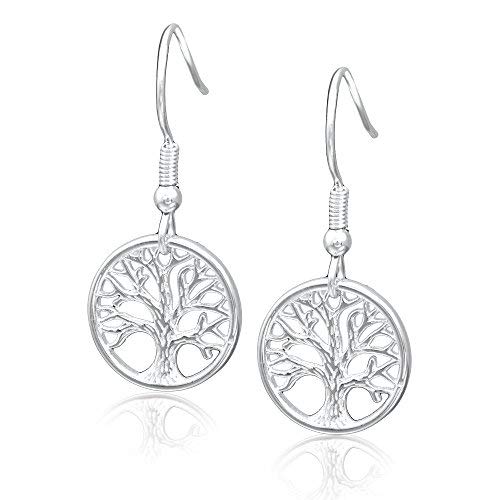 ANDANTE 925 Silber Damen Ohrhänger Ohrringe - Motiv Lebensbaum - Baum des Lebens - Tree of Life - 14 x 26 mm von ANDANTE