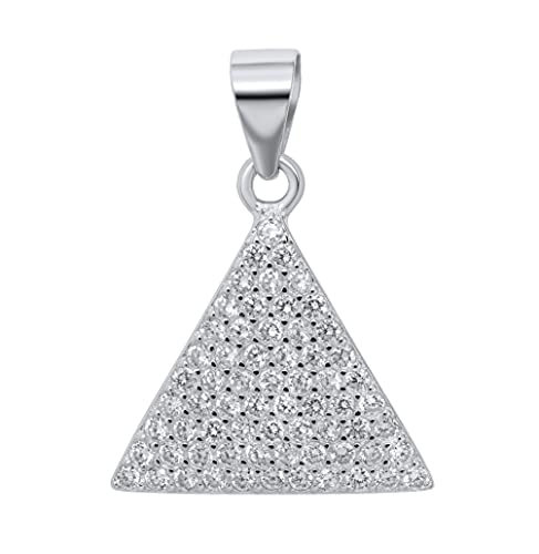 ANDANTE 925 Sterling Silber Damen Kettenanhänger Anhänger ** Glitzerndes Dreieck ** mit weißen Zirkoniasteinen von ANDANTE