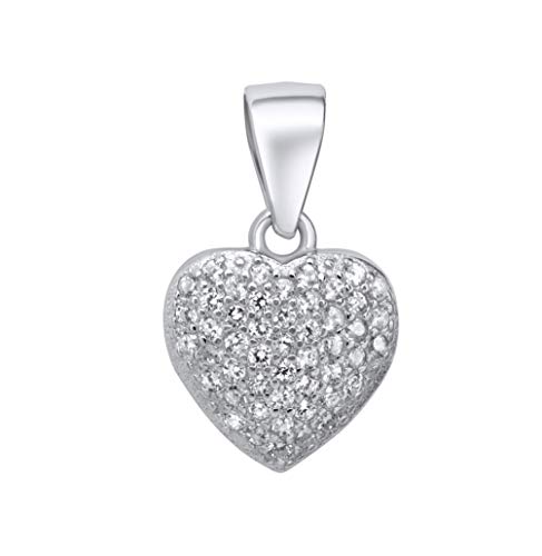 ANDANTE 925 Sterling Silber Damen Kettenanhänger Anhänger ** Glitzerndes Herz ** mit weißen Zirkoniasteinen von ANDANTE