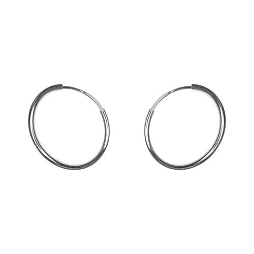 ANDANTE 925 Sterling Silber Damen Ohrstecker Ohrringe ** Creolen Ø 24 mm ** Breite 1,9 mm von ANDANTE