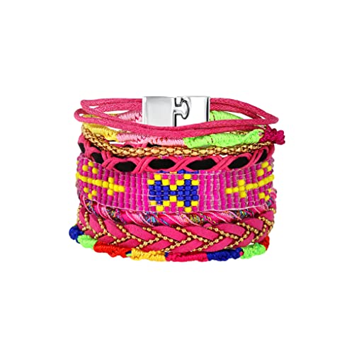 ANDANTE Hippie Fashion Armband FLORIDA im Ethno-Design One Size mit Edelstahl Magnetverschluss (Modell 4024) von ANDANTE