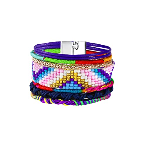 ANDANTE Hippie Fashion Armband Sansibar im Ethno-Design One Size mit Edelstahl Magnetverschluss (Modell 4015) von ANDANTE