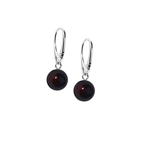 ANDANTE Premium Collection - Echter OSTSEE Bernstein Ohrringe in 925 Sterling Silber ** MYSTERY ** Zertifiziert - Gold des MEERES - Farbe KIRSCHE von ANDANTE