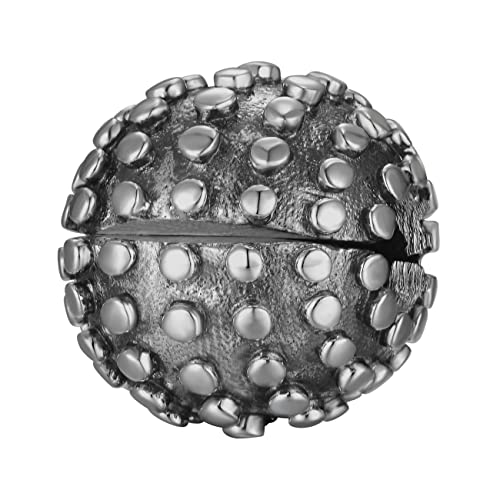 Andante-Stones 925 Sterling Silber Bead Charm Clip Stopper Sphere Oxidiert - Element Kugel für European Beads Modul Armband + Organzasäckchen von ANDANTE
